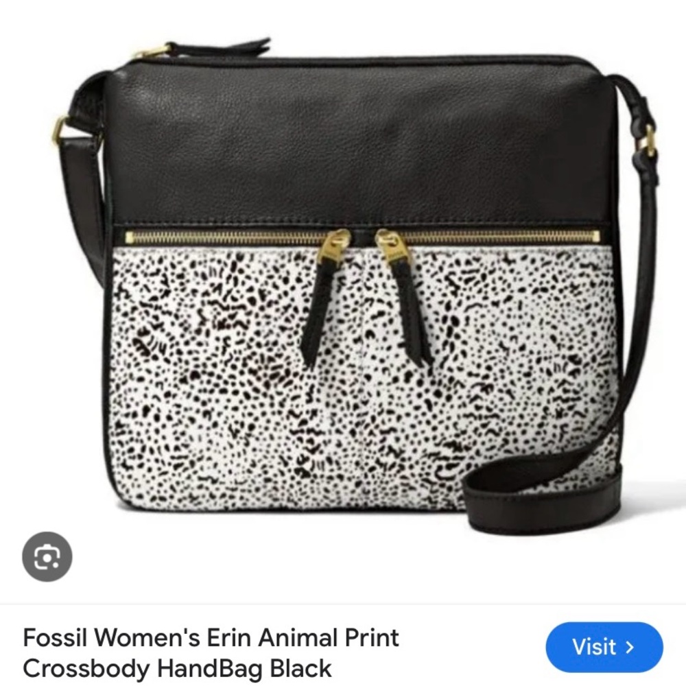 Fossil Erin Fold Over Leather Bag- Gently Used